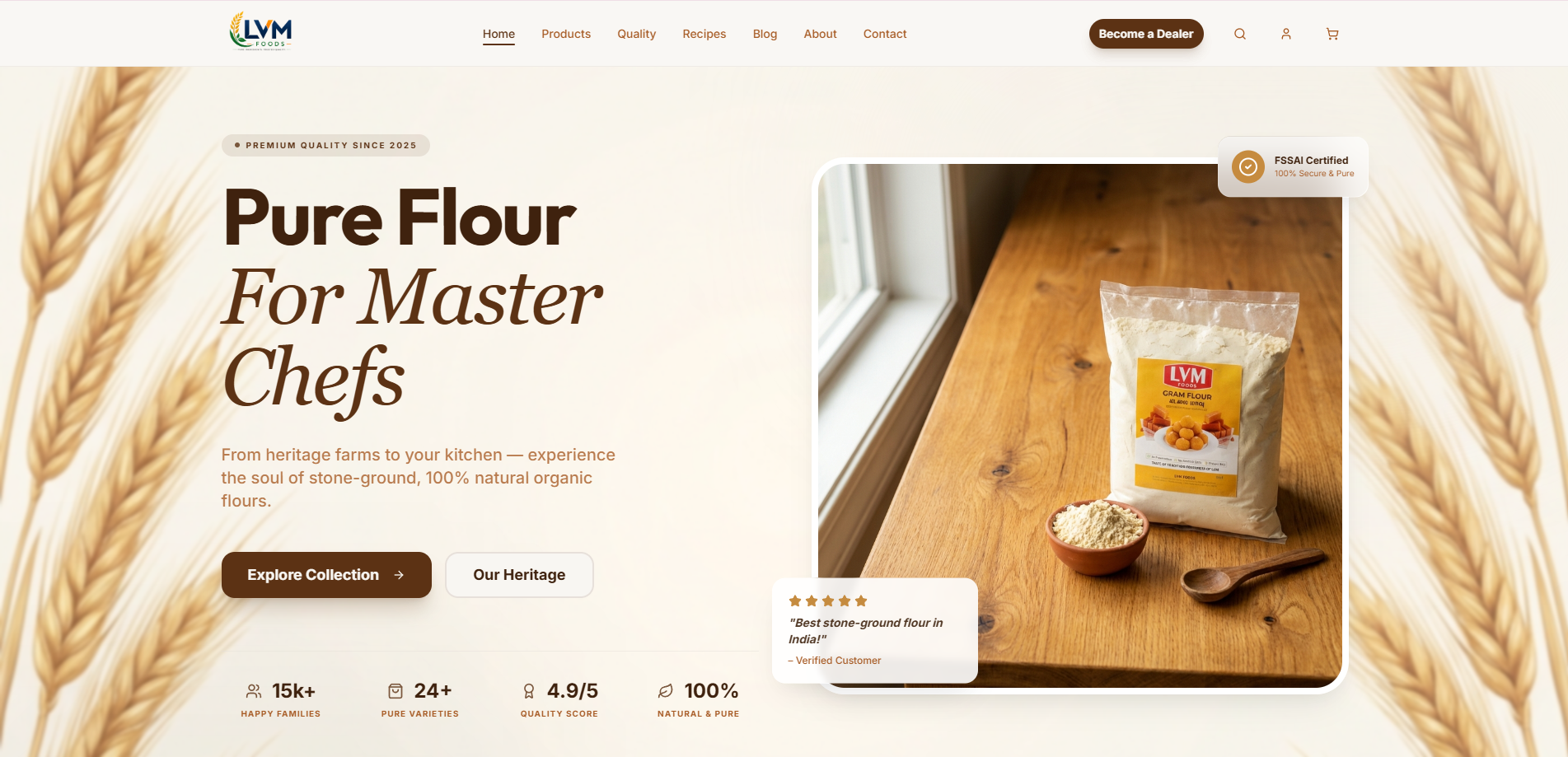 LVM Foods Website